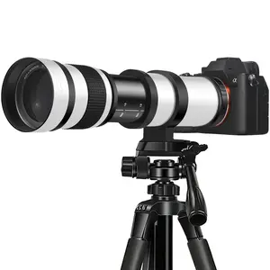 Manual Focus Telephoto Lens 420-800mm F8.3-16 for Canon DSLR, Heavy-Duty Expansion Zoom for Wildlife Photography, High Power Camera Lens with T-Mount Adapter