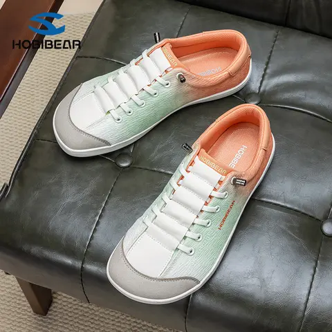 HOBIBEAR Women's Casual Gradient Mesh Walking Shoes - Round Toe Trainers, Flexible Sole Trainers, Lightweight, Breathable, Slip-On, Low Top, Wide Toe Box Footwear for Everyday Wear, Back to School