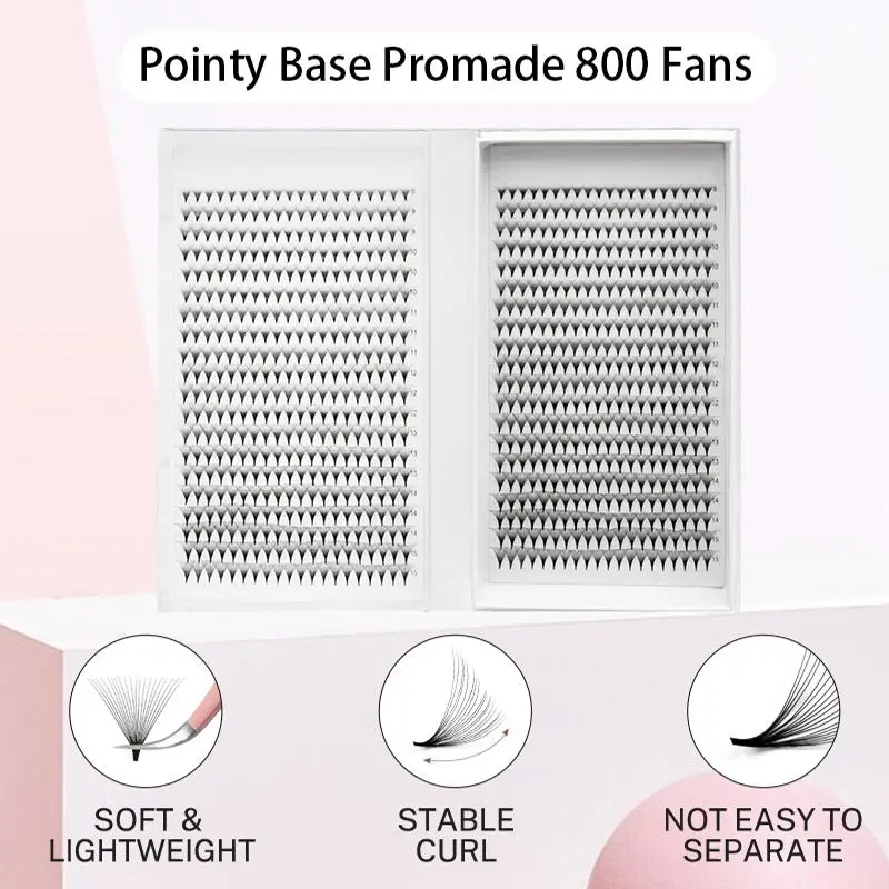 800/1600 Fans Premade Volume Lashes Fan Individual Sharp Pointy Base Premade Russian Volume Fans Eyelash Extension Makeup Tools 2026 New