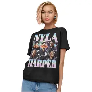 Nyla Harper Shirt - Vintage Retro 90s Bootleg Tees By Mekia Cox Tshirt Cotton Fit
