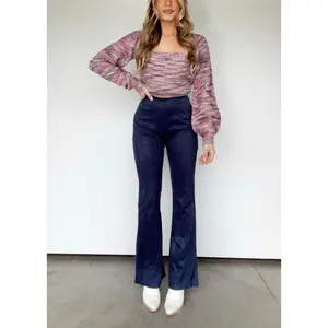 Suede Flare Leggings