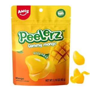 Amos Peelerz Mango Gummy Candy, Peelable Mango Gummy Candy, Resealable 6 oz Bag