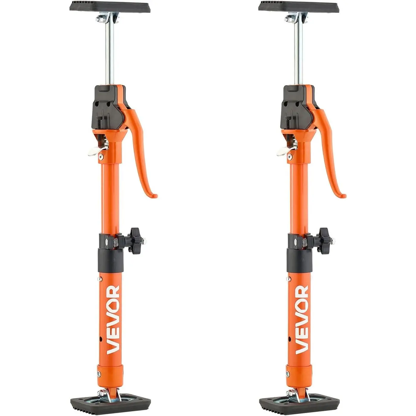 VEVOR Cabinet Jack Support Pole, 2-Pack, 15.75-23.6 Inch Steel Telescopic Quick Support Rod, Adjustable 3rd Hand System up to 220 lbs Capacity for Installing Cabinets, Lifting Drywall, Cargo Bars