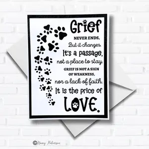 Dog Sympathy Card, Pet Loss Card, Dog Bereavement Card, Dog Condolence Card