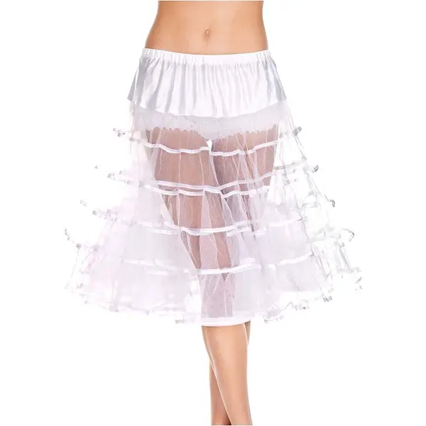 Women's Knee Length White Petticoat