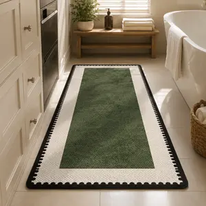 Modern Bamboo Bath Mat, Soft Elastic, Breathable Quick-Drying, Durable Anti-Slip Base, Ideal for Home Decor & Bathroom Use, Quick-Drying Bath Mats