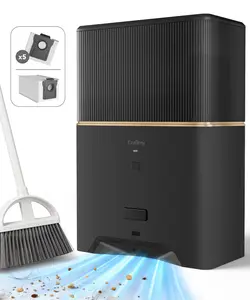 Touchless Vacuum Automatic Dustpan, Bagged Design with Replaceable Dust Bags, Up to 3-Month No Cleaning, 26,000Pa Powerful Suction, One-Touch Auto & Manual Mode for Pet Hair Kitchen & Salon