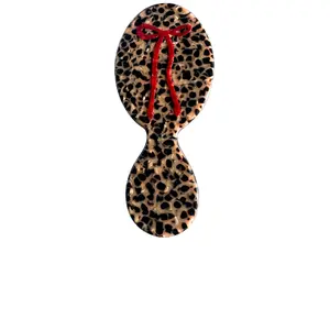 Solar Eclipse Hand-painted Compact Leopard Bow 2-1 Perfect Daily Brush