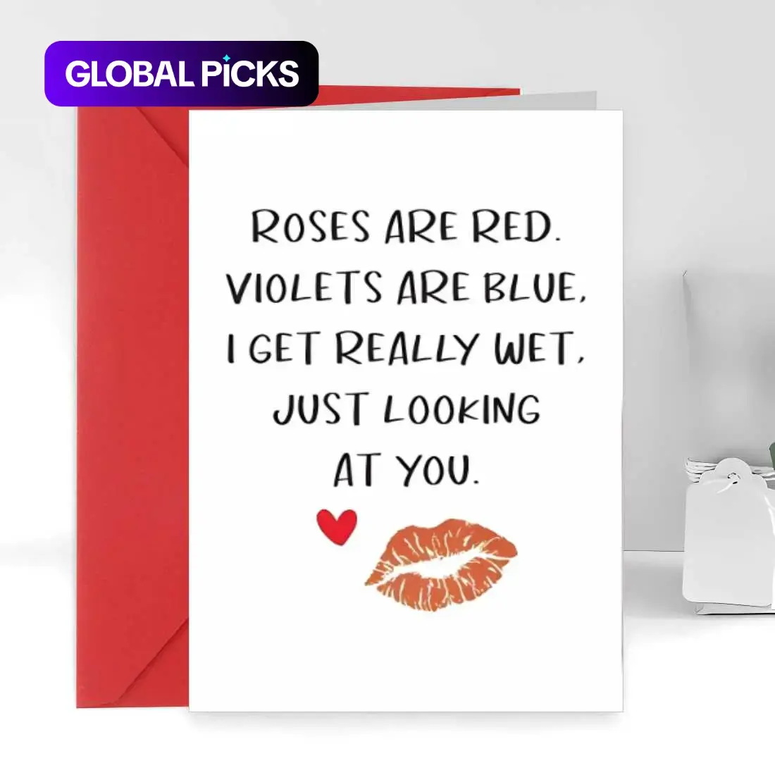 Valentine's Day Funny Greeting Card Design, Funny Message Card, 1pc Naughty Love Anniversary Card with Envelope, Humorous Birthday Cards for Him & Her, Romantic Paper Gift for Boyfriend, Girlfriend, Husband & Wife