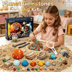 10 Planets Gem Mining Set, Space Science Set, Gem, Quartz & Crystal Ball Set (For Boys & Girls), Archaeology Digging Set, Rock Gift Set for Boys & Girls Ages 8+, Science Experiment Kit, Birthday Gifts, Back-to-School Season, Easter Gift Basket, Kids' Day