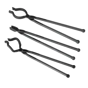 Spring new arrivals Blacksmith Tongs, 18' 3 PCS, V-Bit Bolt Tongs, Wolf Jaw Tongs and Z V-Bit Tongs, Carbon Steel Forge Tongs with A3 Steel Rivets, for Beginner and Seasoned Blacksmiths, Bladesmiths and Craftsmen