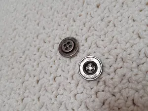 18mm Antique Silver Four Hole Button