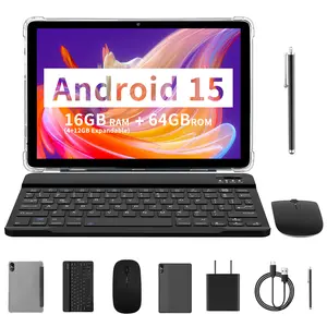 [Summerwins]10 Inch Tablet With Keyboard And Mouse Set 16GB(4+12) RAM 64GB ROM Android15 Portable Bluetooth Enabled For Home Office And Study Best FathersDay Gift