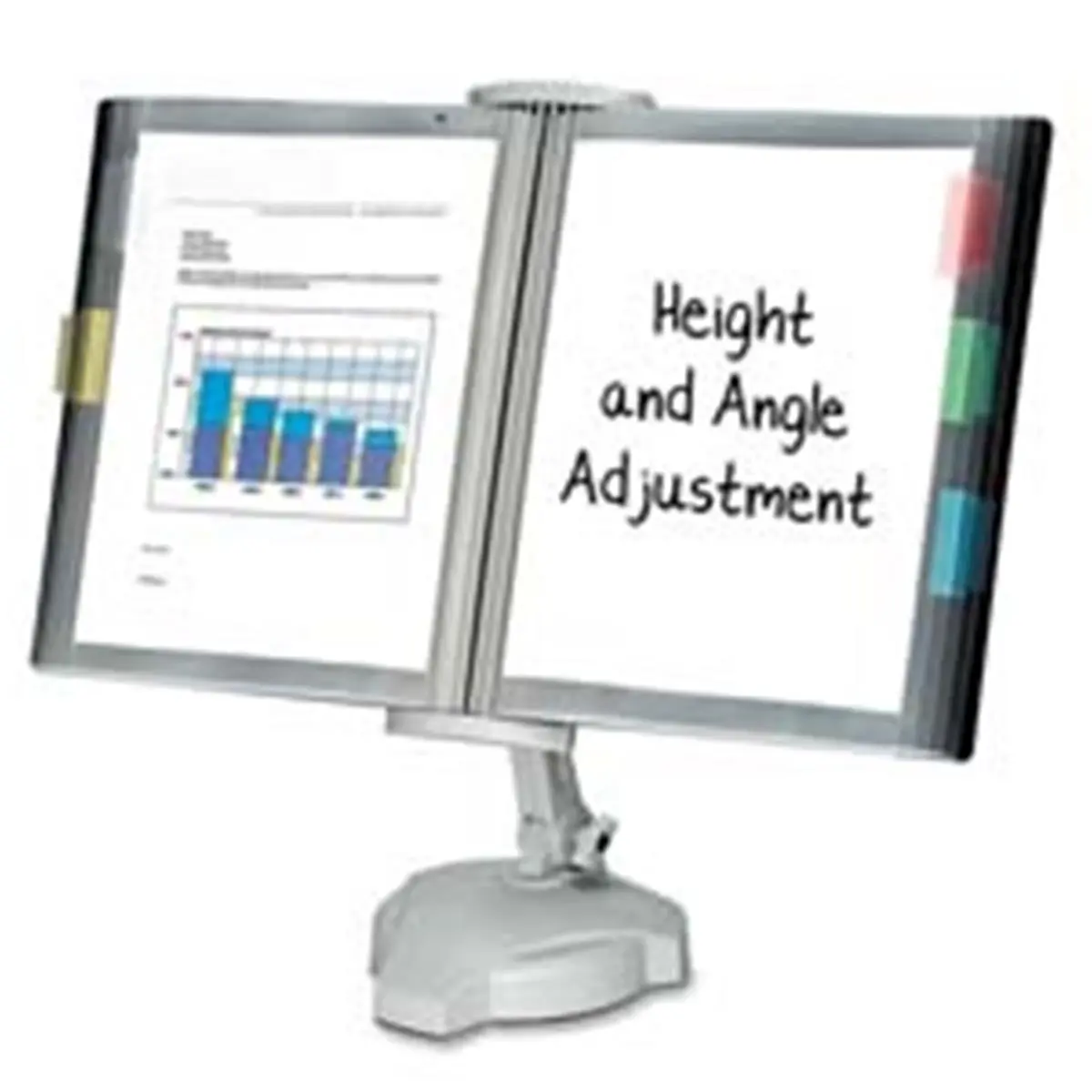 212 MAIN Desktop Reference with Top-Weighted Base & Adjustable Arm, Office Stationery Supplies, Paper Organizer, Table Organizer Holder, 21.13in x 7.13in x 18.63in, Paper Organizers, Stationary Organizer Holder