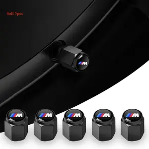 5pcs Aluminum Car Wheel Tire Valve Cap Dust Cover, Compatible with Bmw Models E34 E36 E60 E90 E46 F10 F20 F30 X5 X6 X1 M2 M3 M5 M6 E71