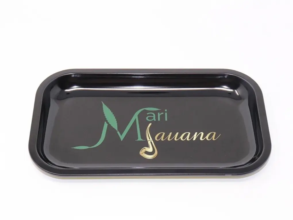 MariJauana Metal Organizer Tray | Multi-Purpose Catch-All Tray | Desktop & Vanity Accessory
