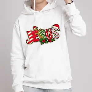 Large Iron-On Patches Chenille Christmas Candy JESUS Embroidered Applique DIY Accessories for Hoodie Clothing Backpacks Jackets Decoration