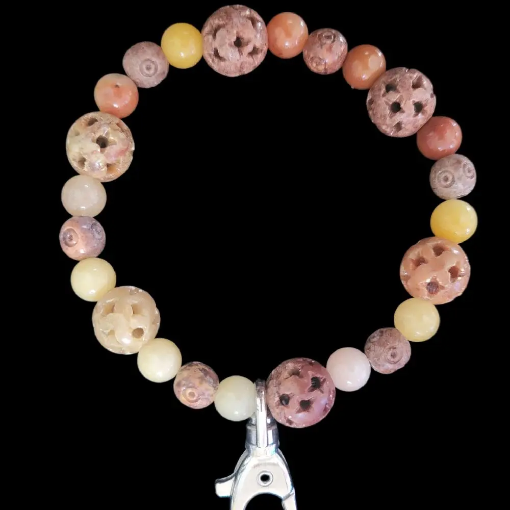 soaostone and light imperial jade keyring holder