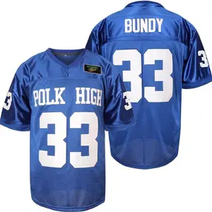 Sporty 33 AL Bundy Jersey Polk High Football Jerseys Blue White Sports Shirt Men's 90S Hip Hop Clothing Party S-XXXL Athletic Techwear Breathable Fabric Loose Silhouette Christmas gifts