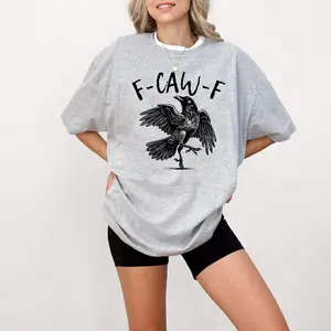 Funny Crow Shirt, F-CAW-F Tee, Black Crow Sweatshirt, Raven Lover Gift, Trendy T-Shirt, Sweatshirt, Hoodie