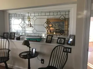 Stained Glass Window - W-331 Simple and Elegant Clear Beveled