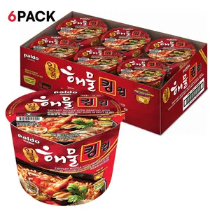 Paldo Fun & Yum Il Poom Seafood Instant Big Cup Noodles with Spicy Seafood Based Broth, Best Oriental Style, Original Korean Ramyun Bowl, K-Food, 110g (3.88 oz) x 6 Pack Visit the Paldo Store