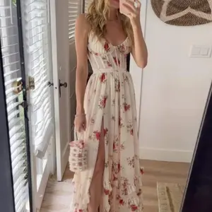 EuropeanandAmericanNewChest-WrappedPrintingDressSeasideVacationDress