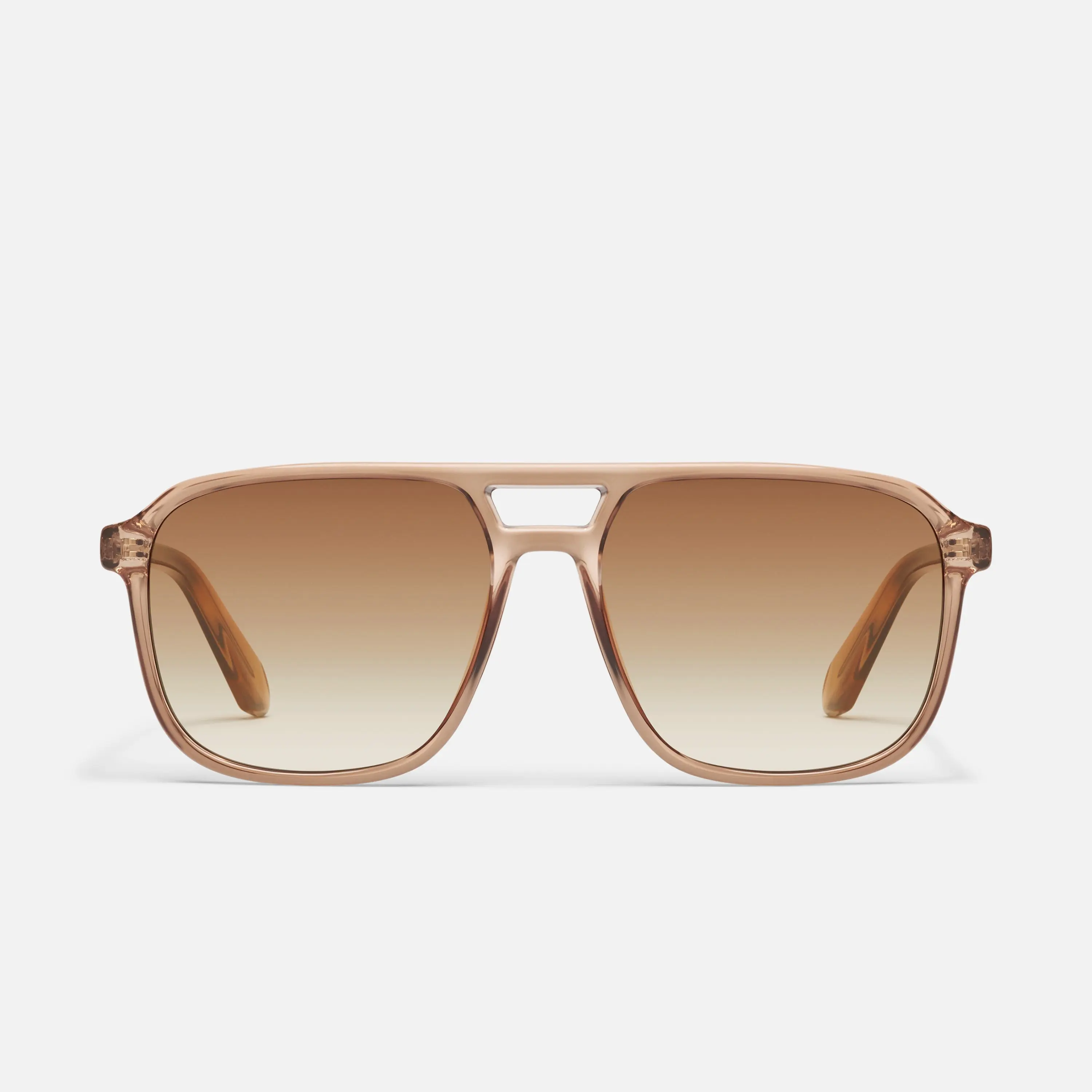 QUAY - ON THE FLY Retro-Inspired Navigator Sunglasses Aviator Shape with Universal Nose Pads & Standard Arms