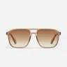 QUAY - ON THE FLY Retro-Inspired Navigator Sunglasses Aviator Shape with Universal Nose Pads & Standard Arms