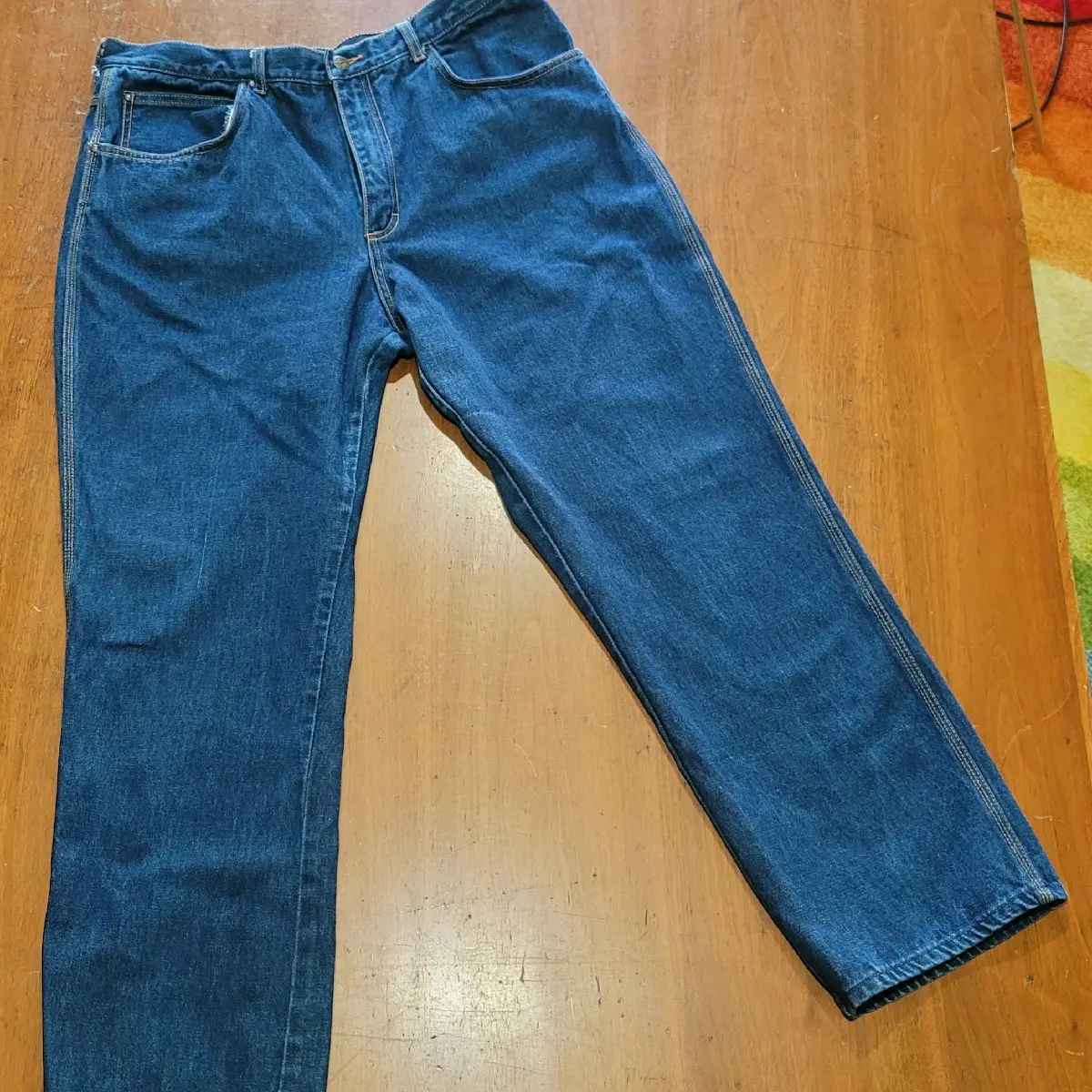 Gitano Jeans Vintage 1980s 32" High Rise Length Short Dark Wash #99