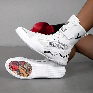 Bmuvlss Men's  Boxing Gymnastics Shoes - Large Size Low-Top Punch Footwear with Non-Slip Rubber Sole Suitable for Training, Outdoor & Casual Wear - All-Season Athletic Sneakers