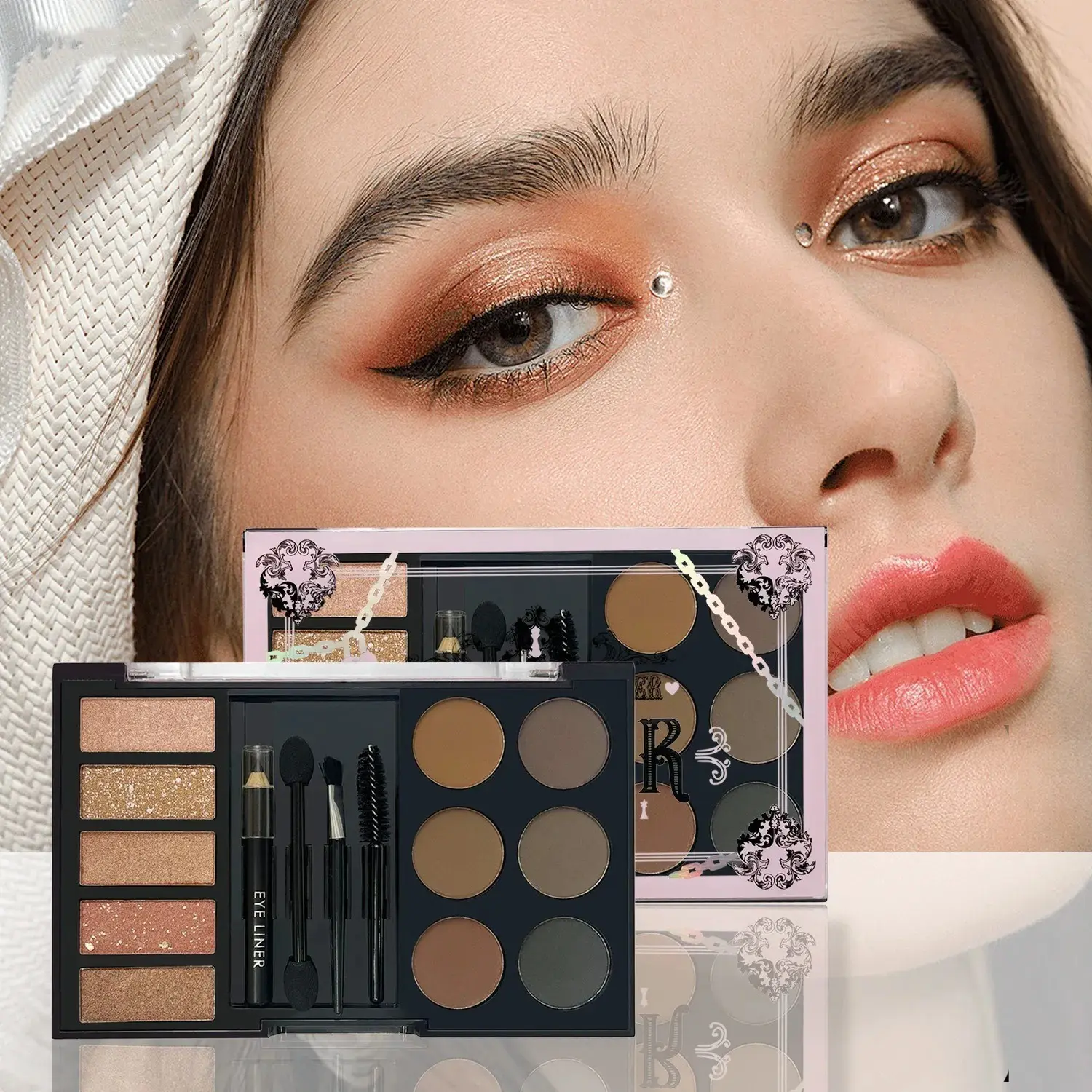 Uncommon The Brow Bar All-in-1 Eyebrow Gift Set - Ultra-Pigmented Shades, Eyebrow Gel, Brow Wax and Eyebrow Enhancers Cream Powder Palette,Eyebrow Powder And Eyebrow Card