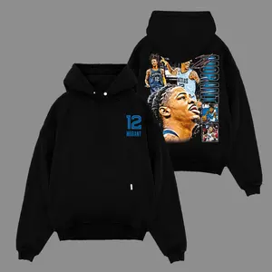 [Go-Sports] Ja Morant 'Ja 12' V2 For Grizz Nation Premium Cotton Hoodie Sweatshirt T-Shirt (Made In US), Ja 12 Fans Shirt, Game Day Outfits, Gift For Grind City Basketball Fans, Basketball Graphic Tee Hoodie