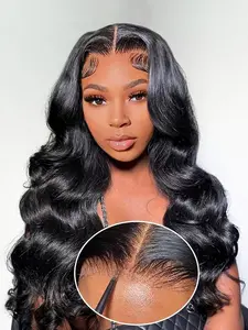 Body Wave Deep Wavy Wigs 5x5 Glueless Lace Wigs Human Hair Wig Pre Plucked Transparent Lace Wig For Women 150% Density Brazilian Virgin Hair