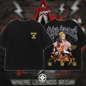 RingsideLegacy - Rey Fenix “Flames” Premium Wrestling 100% Cotton T-Shirt, Lucha Libre High Flyer Wrestler Shirt, Mexican Masked Fighter Graphic Tee, Pro Wrestling Fans Shirt, Game Day Outfit, Gift For Wrestling Fans ‍️