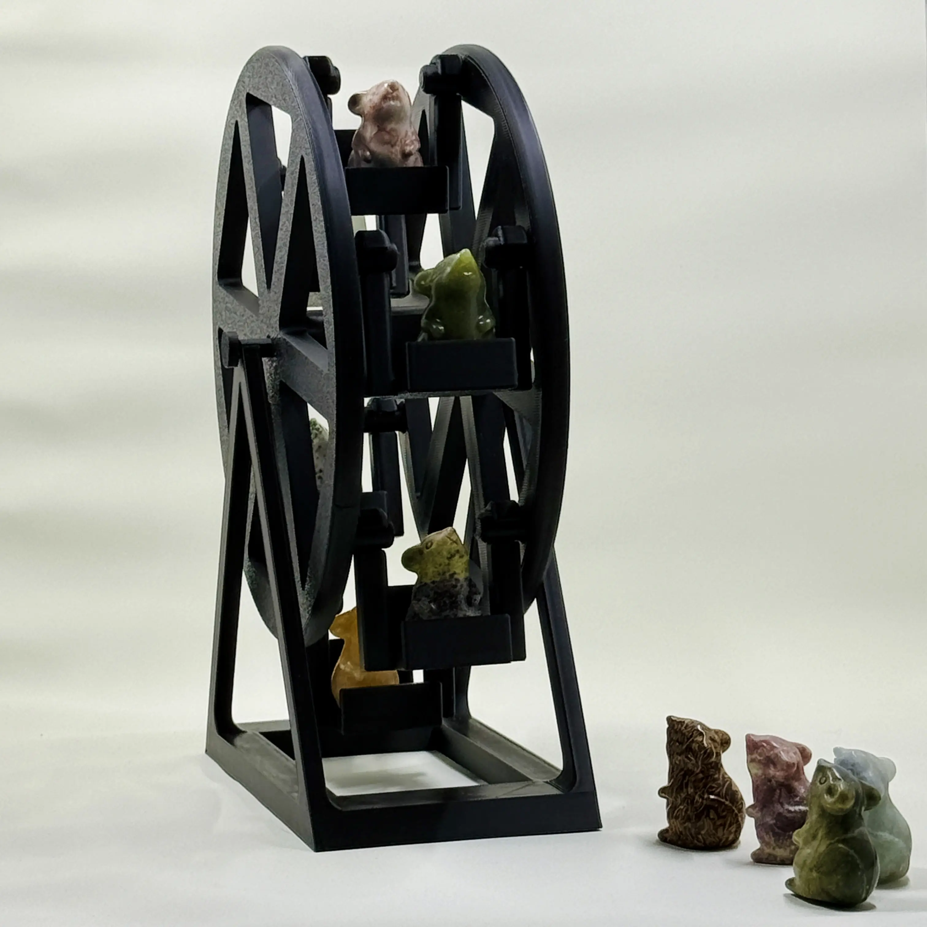 Crystal/Mineral Mini Carving Ferris Wheel Display - Ferris Wheel only - 3D Printed