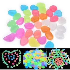 Glow Stones Colorful Glow in The Dark Rocks Outdoor Decorative Stones Glowing Rocks for Fish Tank Outdoor Decorations Stones for Lawn,Patio,Garden,WalkwayGlowing Rocks Blue Decor for Garden/Fish Tank/Aquarium/Walkway/Driveway/Plant Pots/Bonsai