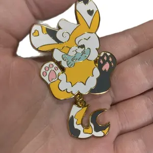Koi-kitty Swishing Tail Hard Enamel Pin