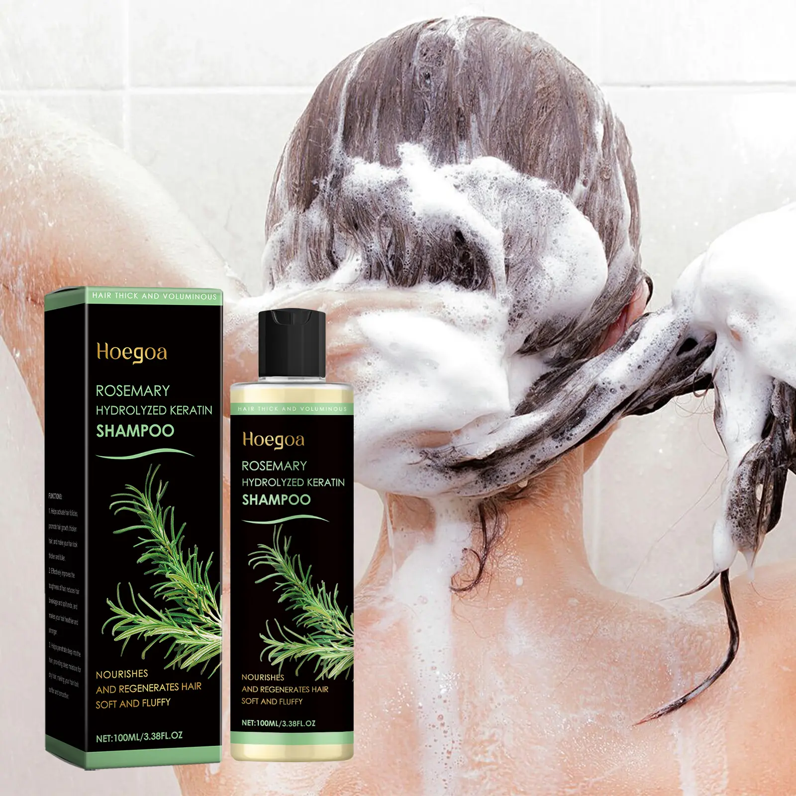 organic rosemary hair growth shampoo, natural rosemary,Plant-based Shampoo for Oil Control, Nourishment, Moisturization, Repair, Volume, and Refreshing Feeling Cleanser Conditioner