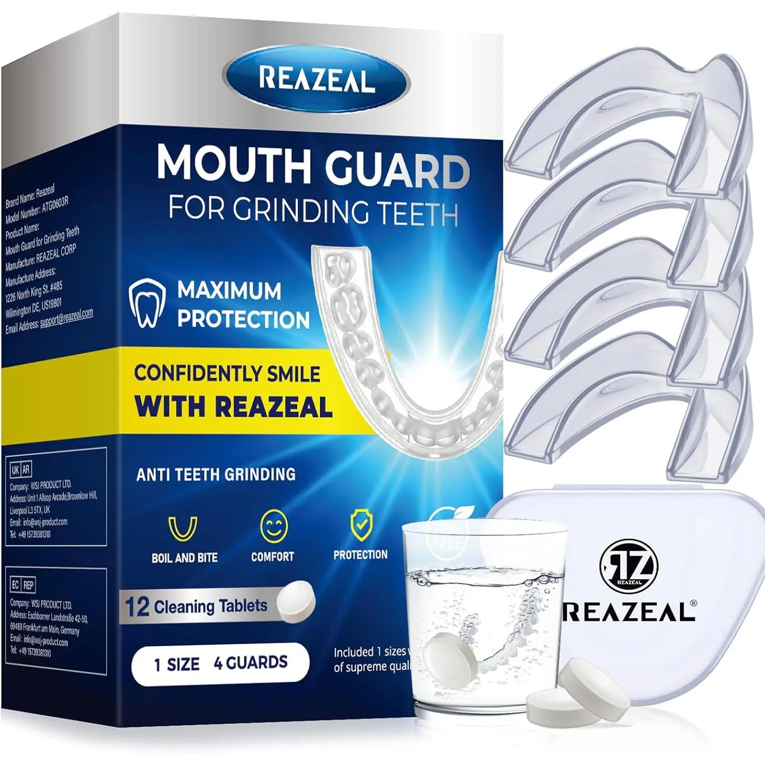 Women's Comfortable Reusable Anti-Grinding Sleeping Mouthguard - Adult Oral Protector for Nighttime Use