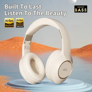 HEAVY BASS-300 Bluetooth headphones Active Noise Cancellation 360° Spatial Surround Bass Headphones Hi-Fi Stereo Foldable Lightweight Headphones Comfortable for Work/Study/Chat/Workout,  traveling gadgets .Audio Black