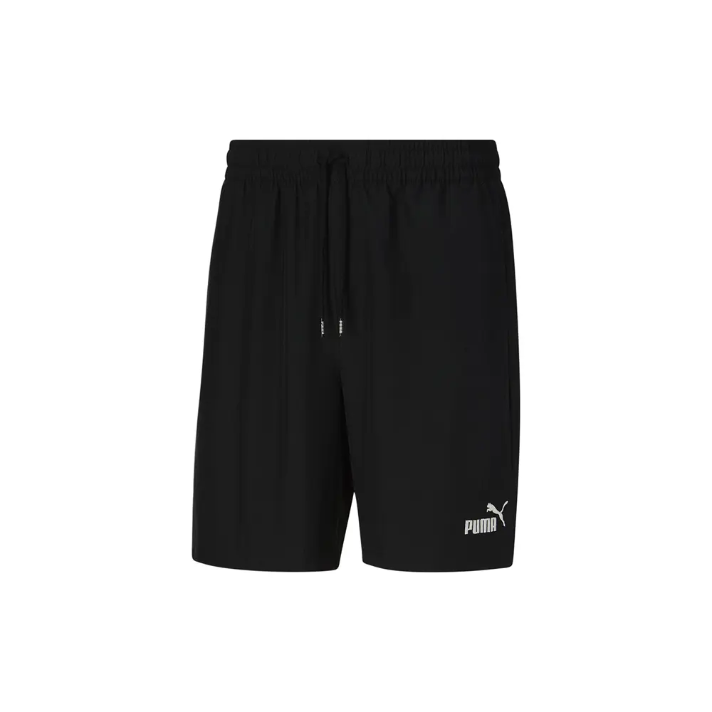 PUMA Mens Essentials Embroidery Woven 7 Inch Shorts Casual Bottoms Casual - Black