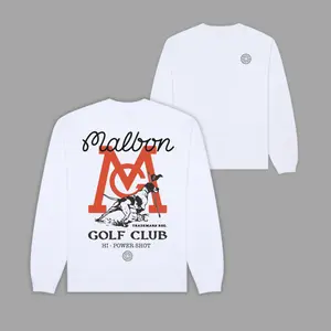 Malbon Golf Pointer Dog Hi-Power Shot Golf Club Big M Logo Sweatshirt - Vintage Hunting Golf Vibes