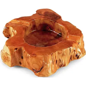 Wooden Cigar Ashtray Outdoor Indoor Ashtray and Great Gifts for Cigar Lovers, Smokers and Men Ash Tray Different Shapes and Random Delivery (2 Slots) (woods)