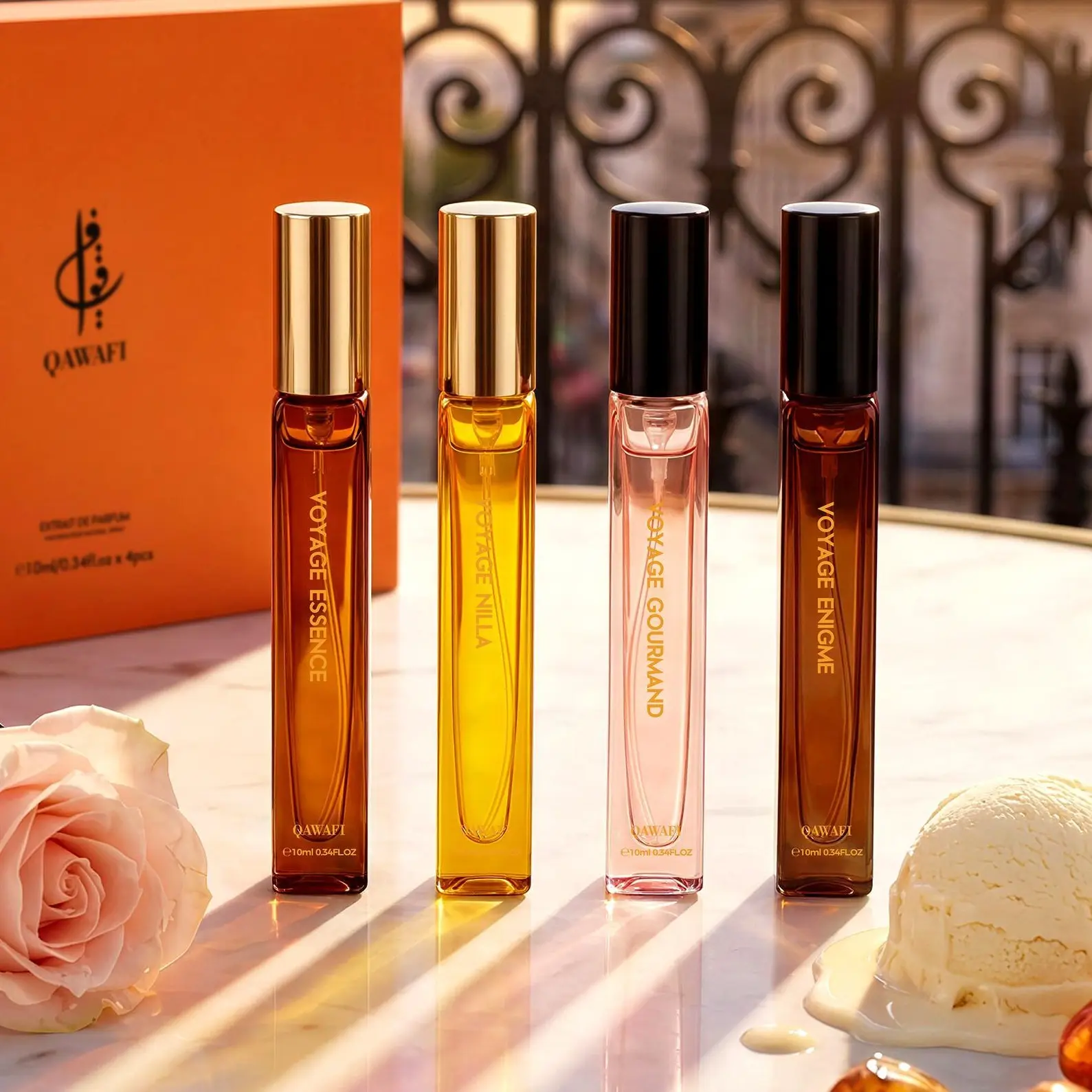 Women's Perfume Discovery Set | Vanilla Cocoa Floral Scent | Extrait De Parfum 4x10ml | 8H+ Long Lasting