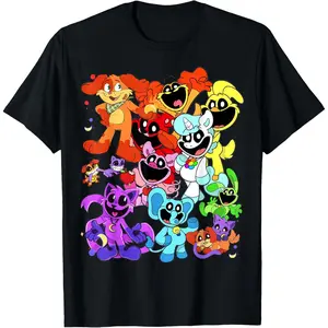 Smiling Animals Plush Critters Costume Funny Animals T-Shirt Christmas Cotton