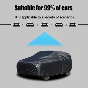 Hot-Selling SUV Car Cover With 420D Design, Earless, Integrated Black Car Cover To Protect Against Dust, Rain And Snow