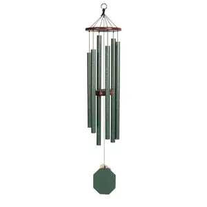 TRANQUIL RAIN WIND CHIME ~ Malachite 37 inch Amish Handmade in USA