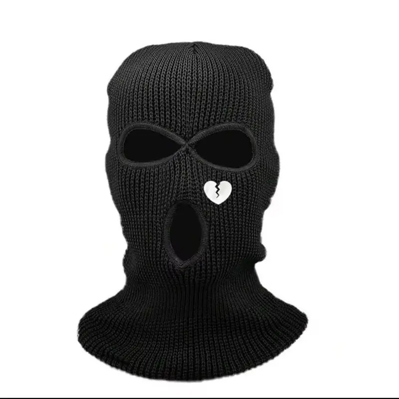 Broken heart ski mask