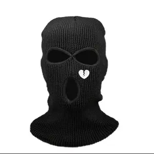 Broken heart ski mask